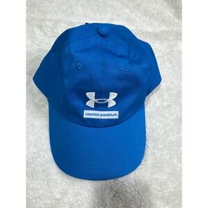 NWT Under Armour Blue Baseball Cap OSFM Adjustable Strap Logo Embroidered Men
